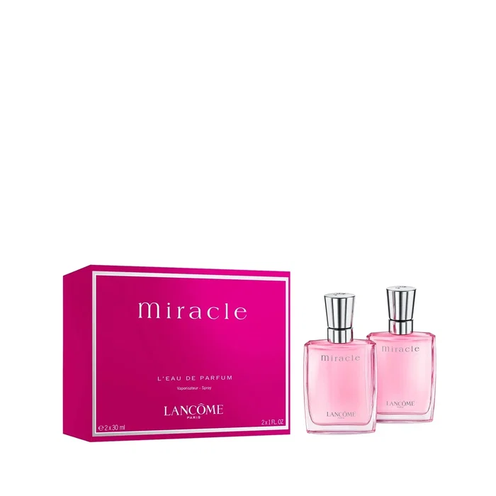Lancome Set Duo Miracle Eau De Parfum para mujer, 2 x 30 ml