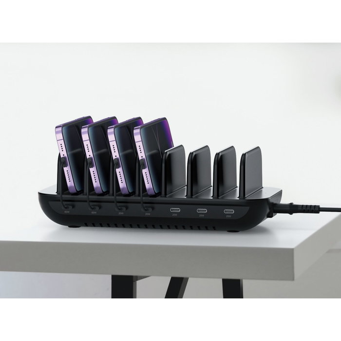 Conceptronic Estación de carga USB 160W 7 puertos USB-C OZUL07B Conceptronic Estación de carga USB 160W 7 puertos USB-C OZUL07B