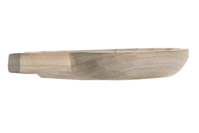 DKD Home Decor Centro Mesa Tropical Marron Hoja Paulownia 23 x 4 x 29 cm