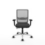 PIQUERAS Y CRESPO Silla de oficina Haches Gris con mecanismo Sincro/Traslack