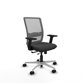 PIQUERAS Y CRESPO Silla de oficina Haches Gris con mecanismo Sincro/Traslack