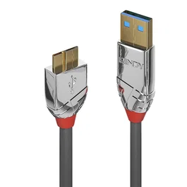 Lindy Cable USB 3.2 Gen 1 de USB A a Micro-USB B, 2 m, Gris
