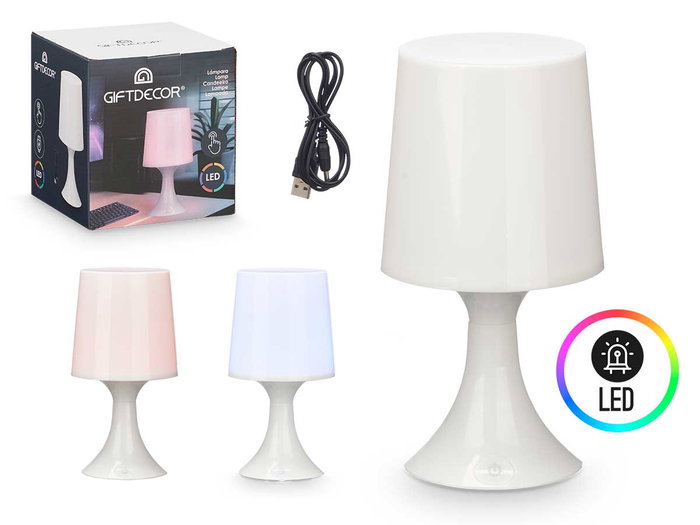 Lampara Pie RGB Giftdecor 14 cm (Ancho) x 26.5 cm (Alto) x 14 cm (Largo) Luz LED USB Blanco (Set de 12) Lampara Pie RGB Giftdecor 14 cm (Ancho) x 26.5 cm (Alto) x 14 cm (Largo) Luz LED USB Blanco (Set de 12)