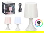 Lampara Pie RGB Giftdecor 14 cm (Ancho) x 26.5 cm (Alto) x 14 cm (Largo) Luz LED USB Blanco (Set de 12)