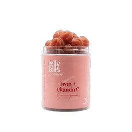 Jelly Pills Iron + Vitamin C 70 Gummies Melocoton - Gomitas de Hierro y Vitamina C Sabor Melocotón