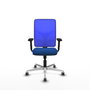 PIQUERAS Y CRESPO Silla de oficina Motilla con mecanismo Sincro, Azul