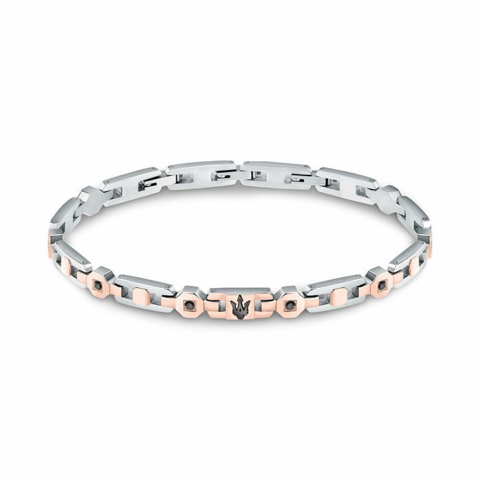 Pulsera Hombre Maserati Acero Inoxidable 21,5 cm Plateado