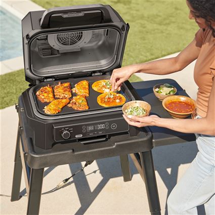 Ninja Plancha para Barbacoa OG850/901 Woodfire - Accesorio para Parrilla Eléctrica de Exterior, Ideal para Vegetales y Alimentos Delicados