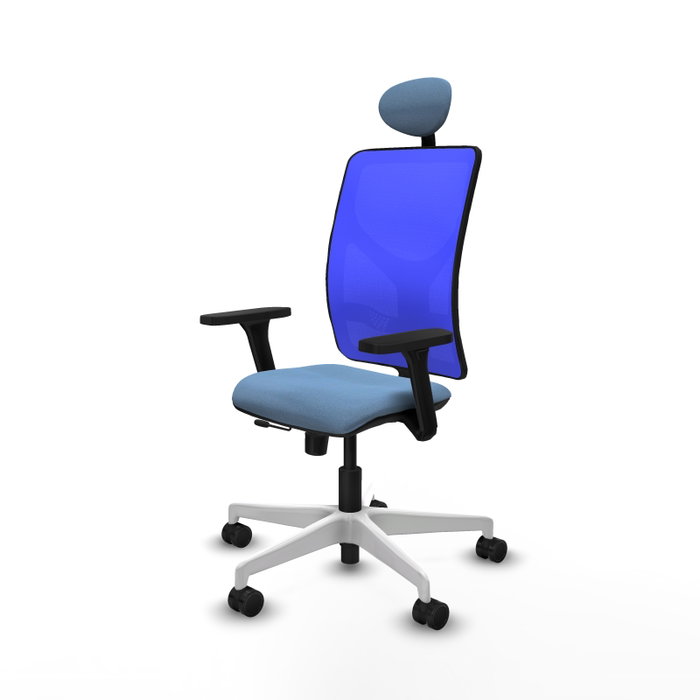PIQUERAS Y CRESPO Silla de oficina Motilla Azul con mecanismo Sincro/Traslack