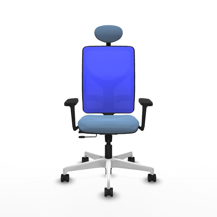 PIQUERAS Y CRESPO Silla de oficina Motilla Azul con mecanismo Sincro/Traslack
