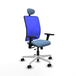 PIQUERAS Y CRESPO Silla de oficina Motilla Azul con mecanismo Sincro/Traslack