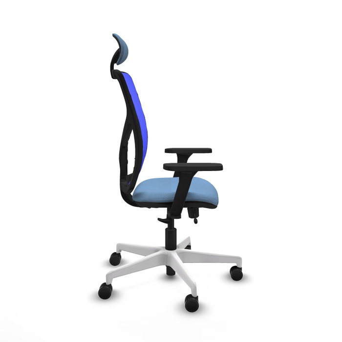 PIQUERAS Y CRESPO Silla de oficina Motilla Azul con mecanismo Sincro/Traslack