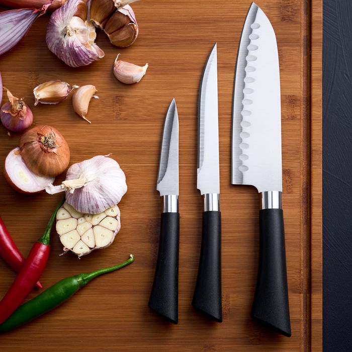 Day Juego de 3 Cuchillos: Cuchillo Chef 30cm, Trinchar 25cm, Verduras 20cm