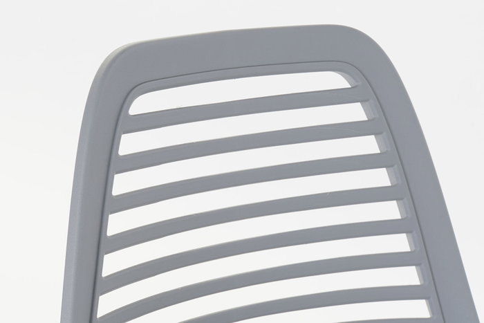 DKD Home Decor Silla PP Metal Mate Gris Claro