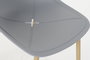 DKD Home Decor Silla PP Metal Mate Gris Claro