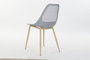 DKD Home Decor Silla PP Metal Mate Gris Claro