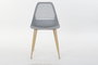 DKD Home Decor Silla PP Metal Mate Gris Claro