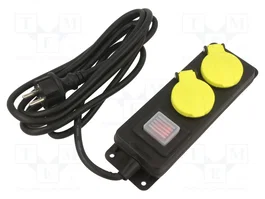 PLASTROL Prolongador de Alimentación H05RR-F 3G1,5mm2 3m Negro