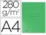 Exacompta Subcarpeta Cartulina Reciclada A4 Verde 280g/m2 con 2 Solapas