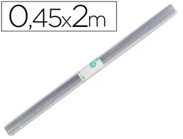 Liderpapel Rollo plástico forralibros 0,45x2 m 70 mc Transparentes