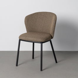 Silla Espiga Marrón Tejido-Metal Salón 55 X 55 X 78 cm