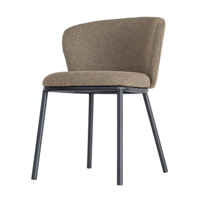 Silla Espiga Marrón Tejido-Metal 55 X 55 X 78 cm (Set de 2) Silla Espiga Marrón Tejido-Metal 55 X 55 X 78 cm (Set de 2)