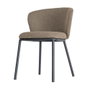 Silla Espiga Marrón Tejido-Metal 55 X 55 X 78 cm (Set de 2)