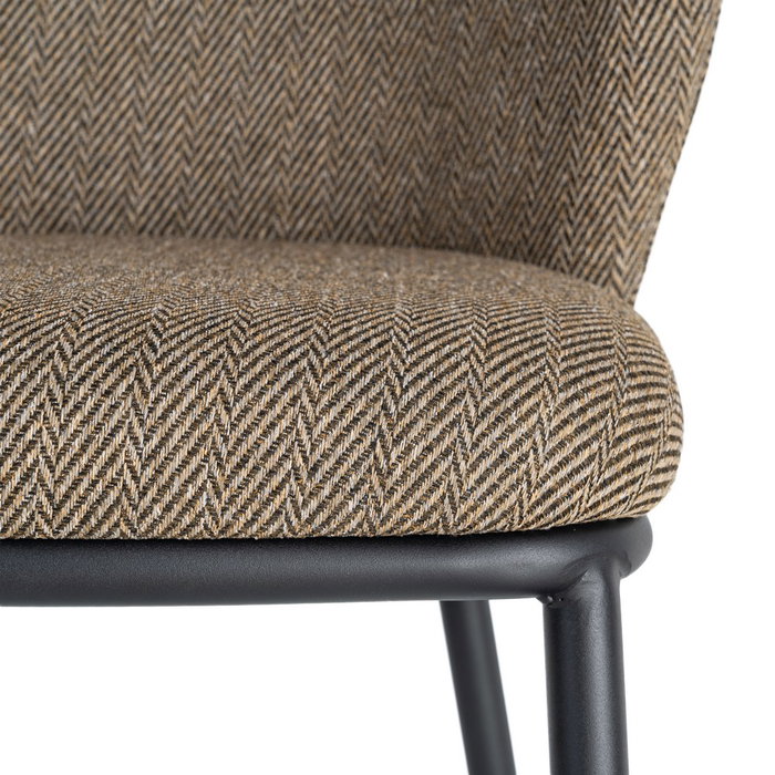 Silla Espiga Marrón Tejido-Metal 55 X 55 X 78 cm (Set de 2) Silla Espiga Marrón Tejido-Metal 55 X 55 X 78 cm (Set de 2)