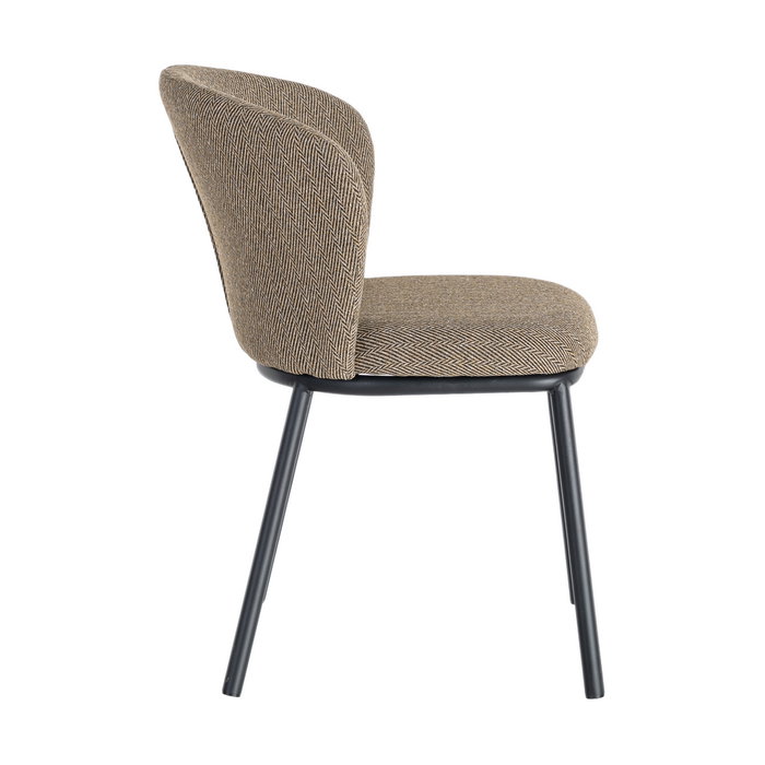 Silla Espiga Marrón Tejido-Metal 55 X 55 X 78 cm (Set de 2) Silla Espiga Marrón Tejido-Metal 55 X 55 X 78 cm (Set de 2)