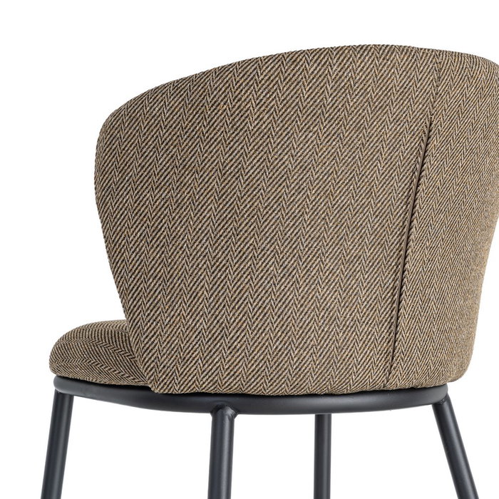 Silla Espiga Marrón Tejido-Metal 55 X 55 X 78 cm (Set de 2) Silla Espiga Marrón Tejido-Metal 55 X 55 X 78 cm (Set de 2)