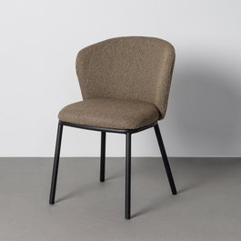 Silla Espiga Marrón Tejido-Metal 55 X 55 X 78 cm (Set de 2)