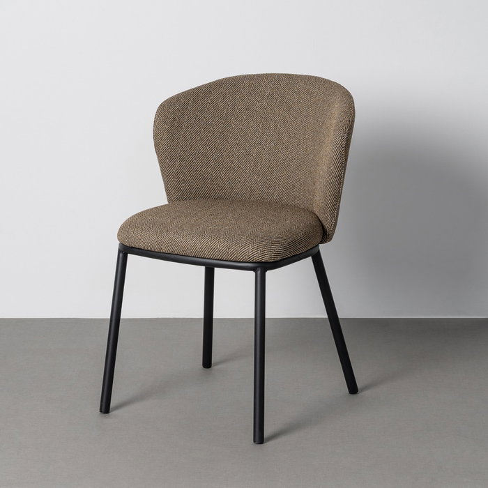 Silla Espiga Marrón Tejido-Metal 55 X 55 X 78 cm (Set de 2) Silla Espiga Marrón Tejido-Metal 55 X 55 X 78 cm (Set de 2)