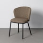 Silla Espiga Marrón Tejido-Metal 55 X 55 X 78 cm (Set de 2)