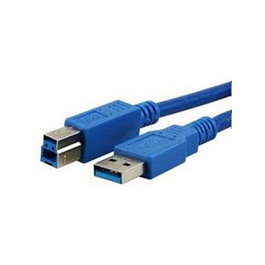 MEDIARANGE MRCS149 Cable USB 3.0 A/B Macho 3 Metros Azul | USB 3.2 Gen 1 para Transferencia de Datos Rápida