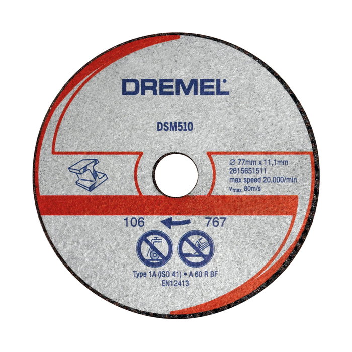 Dremel DSM510 Disco de corte para metal y plástico, pack de 3 Dremel DSM510 Disco de corte para metal y plástico, pack de 3