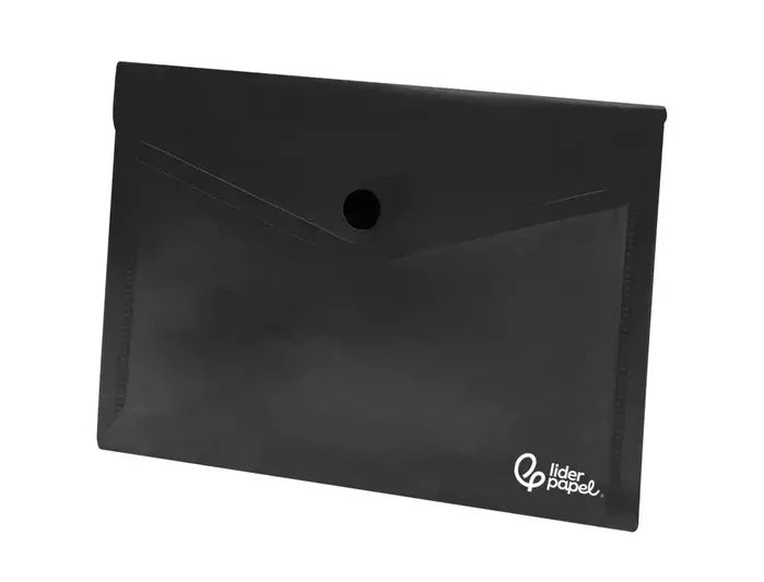 Liderpapel Carpeta dossier con broche polipropileno Din A7 negro opaco