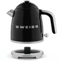 Swiss KTS9 Hervidor de Agua Eléctrico Vintage Suizo 1000W 1L, Base Giratoria 360° Negro