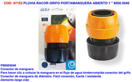 PLUVIA Conector Rápido para Grifo de Manguera 1 pulgada