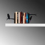 Aberto Design Sujetalibros 6 - Negro, Decoración Elegante y Funcional para Estanterías