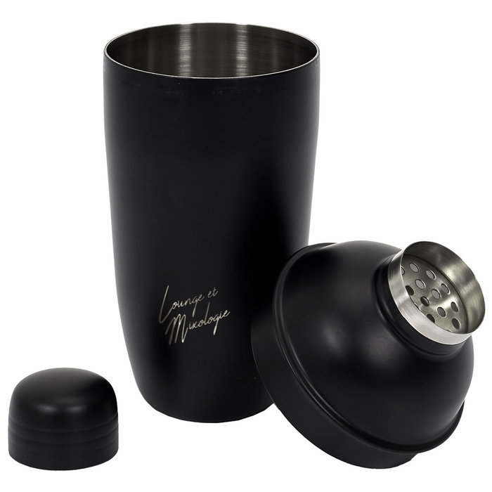 Cook Concept Coctelera 620 ml Negra con Grabado Lounge et Mixologie