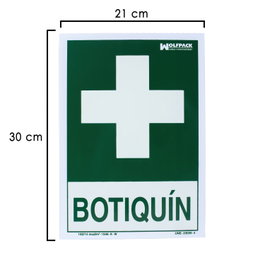 WOLFPACK LINEA PROFESIONAL Cartel Botiquín 30 x 21 cm
