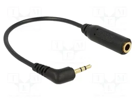DeLOCK Cable de audio 2,5 mm macho angular a 3,5 mm hembra, 0,175 m