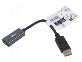 GOOBAY Adaptador DisplayPort a HDMI 0,1m Negro