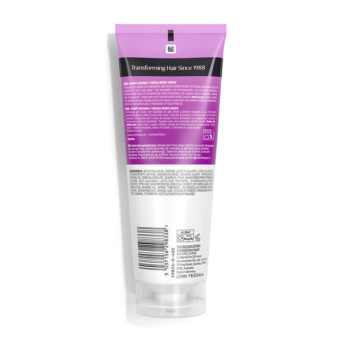John Frieda Frizz Ease Infinite Smooth Champú Suavizante para Cabello Liso sin Frizz - 250 ml
