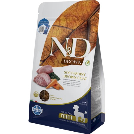Farmina N&D Brown Dog Cordero, Zanahoria y Espirulina Adult Mini 2kg Farmina N&D Brown Dog Cordero, Zanahoria y Espirulina Adult Mini 2kg