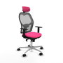 PIQUERAS Y CRESPO Silla de oficina Jorquera Rosa y Gris