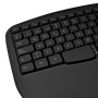 Phoenix Technologies K201 Teclado Ergonómico Inalámbrico 2.4 GHz para Windows, MacOS y Linux, con Teclas Multimedia