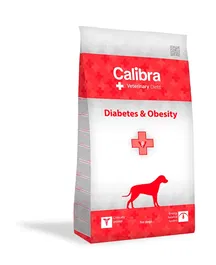Calibra Vet Diet Dog Diabetes Obesity Pienso para Perros con Sobrepeso y Diabetes 12 kg