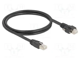 DeLOCK Cable Ethernet Cat.6A S/FTP RJ45 con tornillos 1 m negro