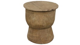 DKD Home Decor Mesita Auxiliar Alpino 49 x 49 x 52 cm Madera Reciclada
